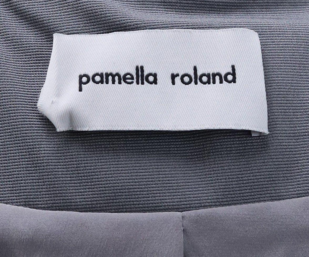 Pamella Roland Yellow Grey Blue Viscose Coat sz 4 - Michael's Consignment NYC