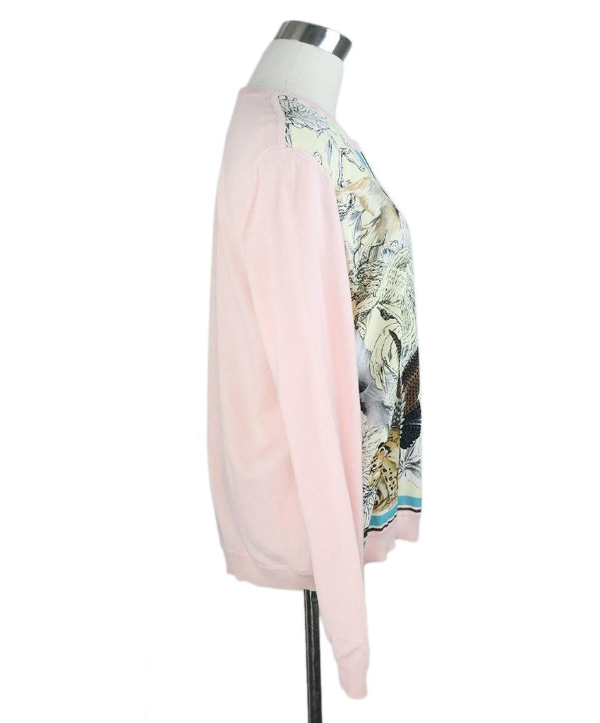 Roberto Cavalli Pink Cream Silk Wool Sweater sz 10 - Michael's Consignment NYC