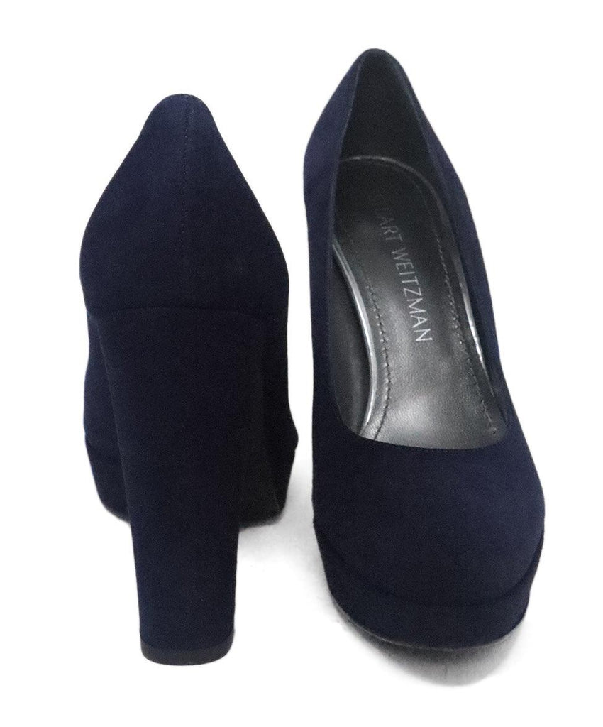 Stuart Weitzman Navy Suede Heels sz 6.5 - Michael's Consignment NYC