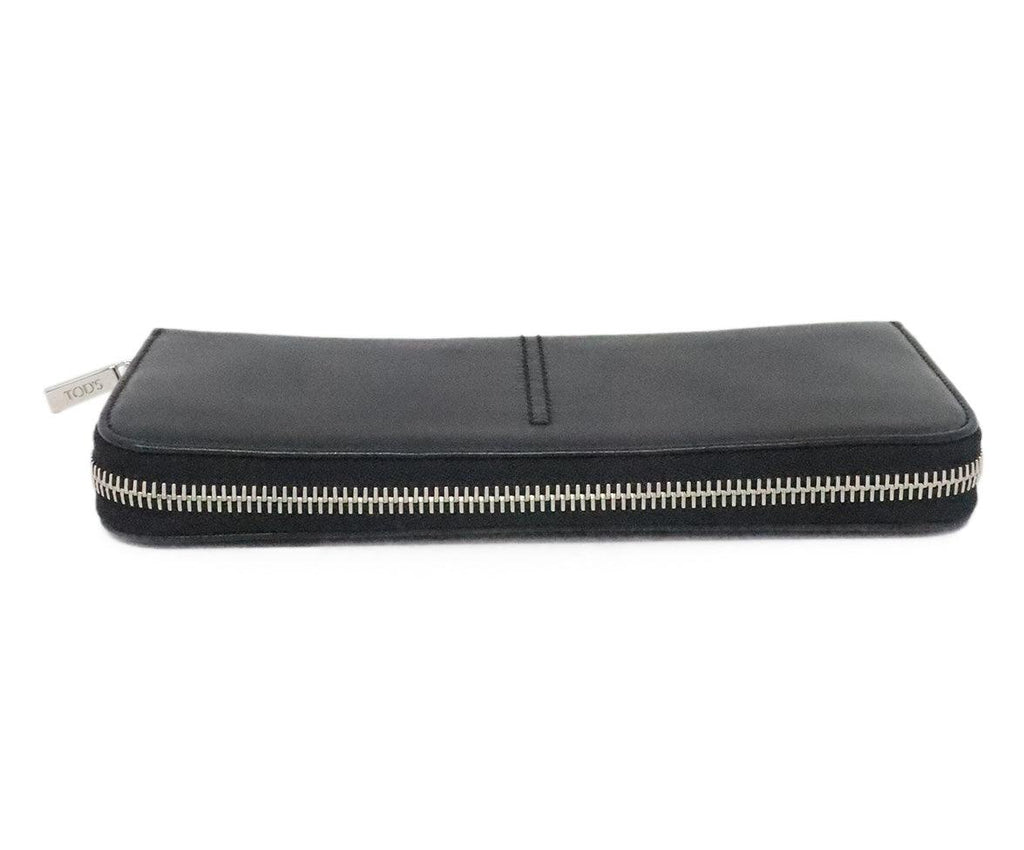 Tod's Black Leather Wallet - Michael's Consignment NYC